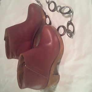 KDB aka Kelsy Dagger Brooklyn platform leather booties